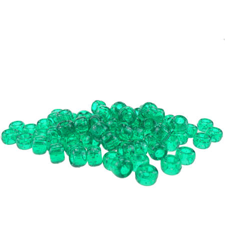 Koraliki Nawlekane Kulki #Transparent Glitter Green